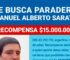 La Provincia ofrece una recompensa de $15 millones por el paradero de Manuel Alberto Sarate recompensa-busqueda-joven-desaparecido